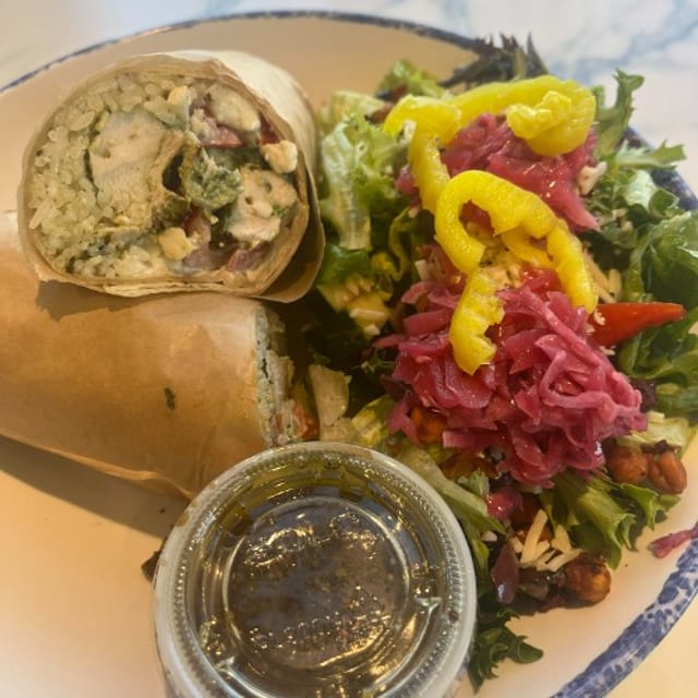 Spicy Chicken Kabob Wrap.